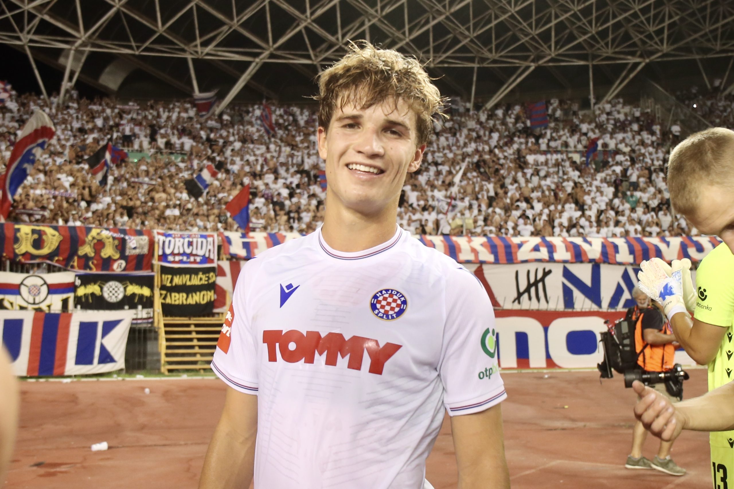 30.07.2023., Split - SuperSport HNL, 02. kolo, HNK Hajduk - HNK Rijeka. Rokas Pukstas Photo: Ivo Cagalj/PIXSELL