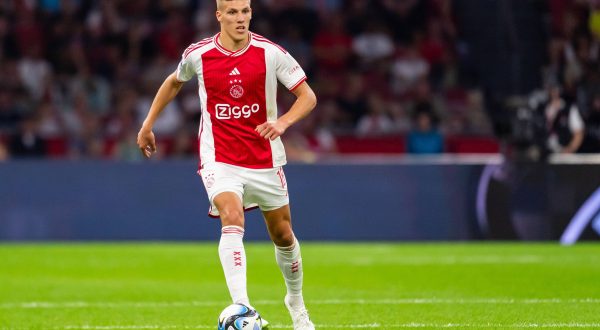 AMSTERDAM, 12-08-2023, JohanCruyff Arena, Dutch Football Eredivisie, season 20023/2024 Match between Ajax and SC Heracles.Ajax player Jakov Medic Ajax - Heracles PUBLICATIONxNOTxINxNED x21936359x Copyright: