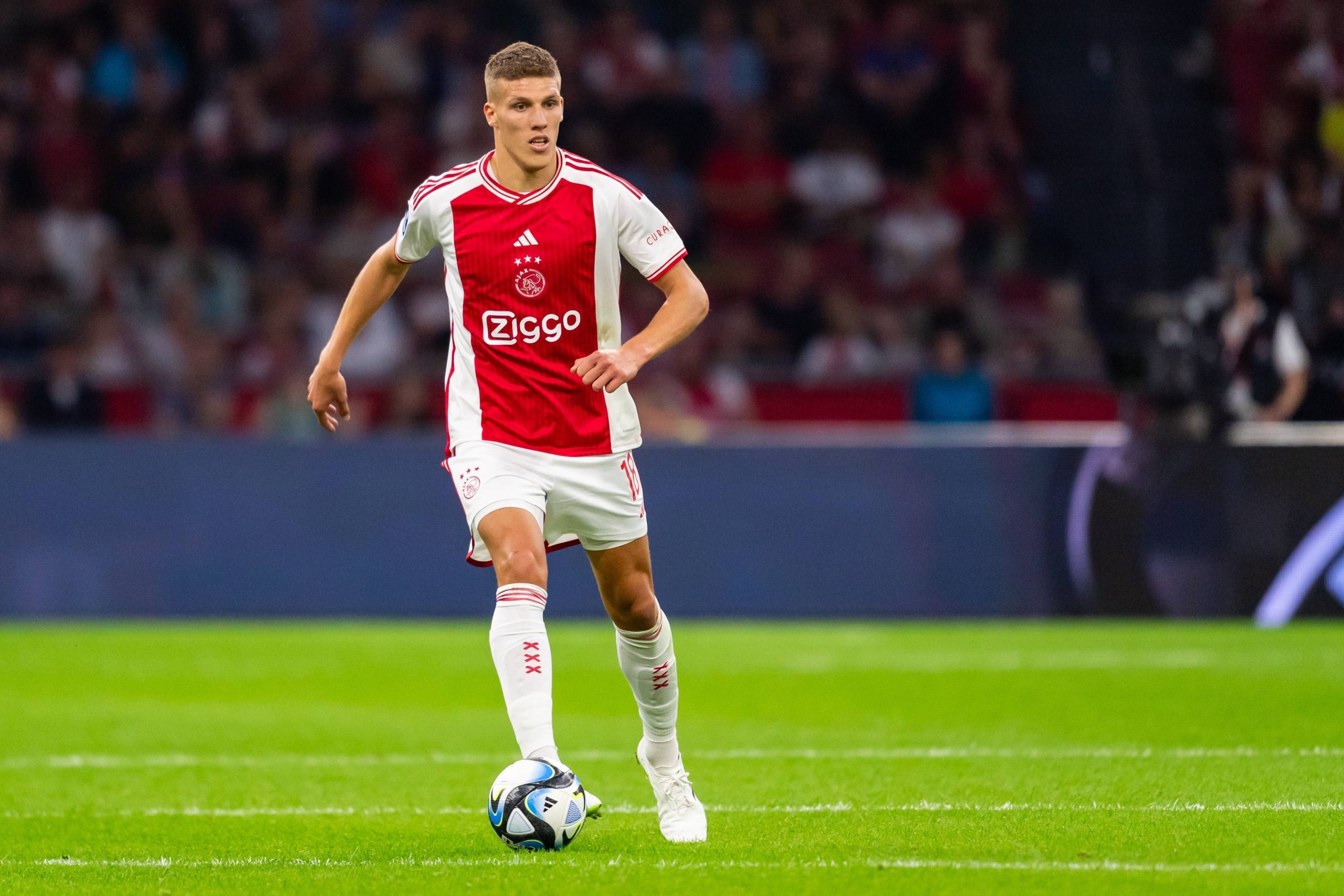 AMSTERDAM, 12-08-2023, JohanCruyff Arena, Dutch Football Eredivisie, season 20023/2024 Match between Ajax and SC Heracles.Ajax player Jakov Medic Ajax - Heracles PUBLICATIONxNOTxINxNED x21936359x Copyright: