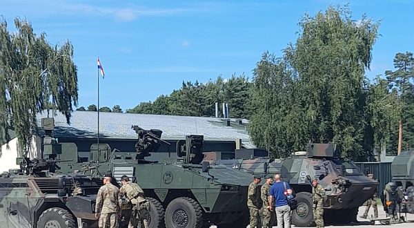 Vilnius, 12.7.2023.- Blizu litavskog mjesta Rukle, udaljenog samo stotinjak kilometara i od ruske eksklave Kalinjingrada i granice s Bjelorusijom, baza je u kojoj u sklopu misije jaèanja granica NATO-a borave hrvatski vojnici.  
foto HINA/ Maa Tauan/ ua