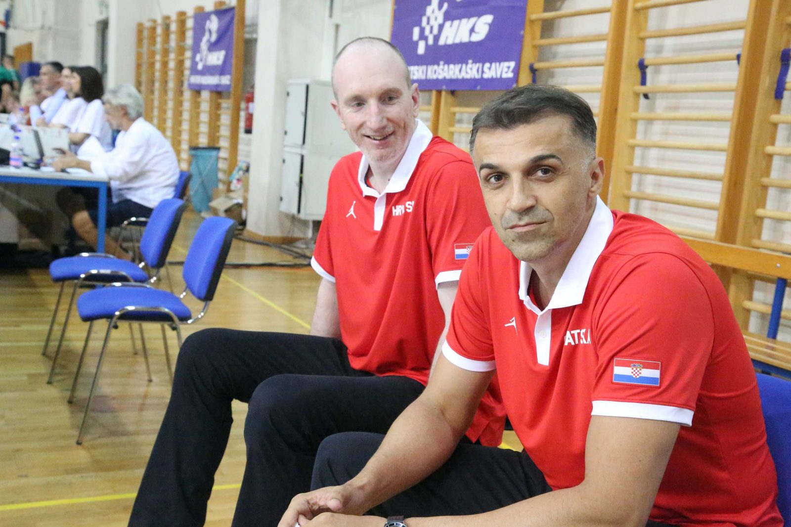 Opatija,19.07.2023.- U opatijskoj sportskoj dvorani Marino Cvetkoviæ, u 1. kolu skupine G predkvslifikacija za EuroBasket 2025. koarkaka reprezentacija Hrvatske igra sa koarkakom reprezentacijom Irske. Na fotografiji izbornik hrvatske koarkake reprezentacije Josipm Sesar.