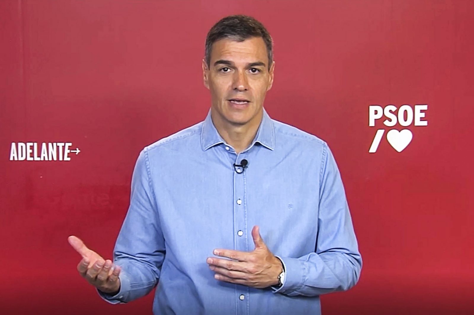 epa10778652 A handout still image taken from a video, made available by the Spanish Socialist Party PSOE via social media shows acting Prime Minister Pedro Sanchez making a statement in an unknown location in Spain, 31 July 2023. Sanchez assured he will be working as soon as the start of the new Parliament takes place on 17 August 2023, to form Government in order to allow Spain to 'continue moving forward' for another four years.  EPA/PSOE / HANDOUT BEST QUALITY AVAILABLE / MANDATORY CREDIT / HANDOUT EDITORIAL USE ONLY/NO SALES