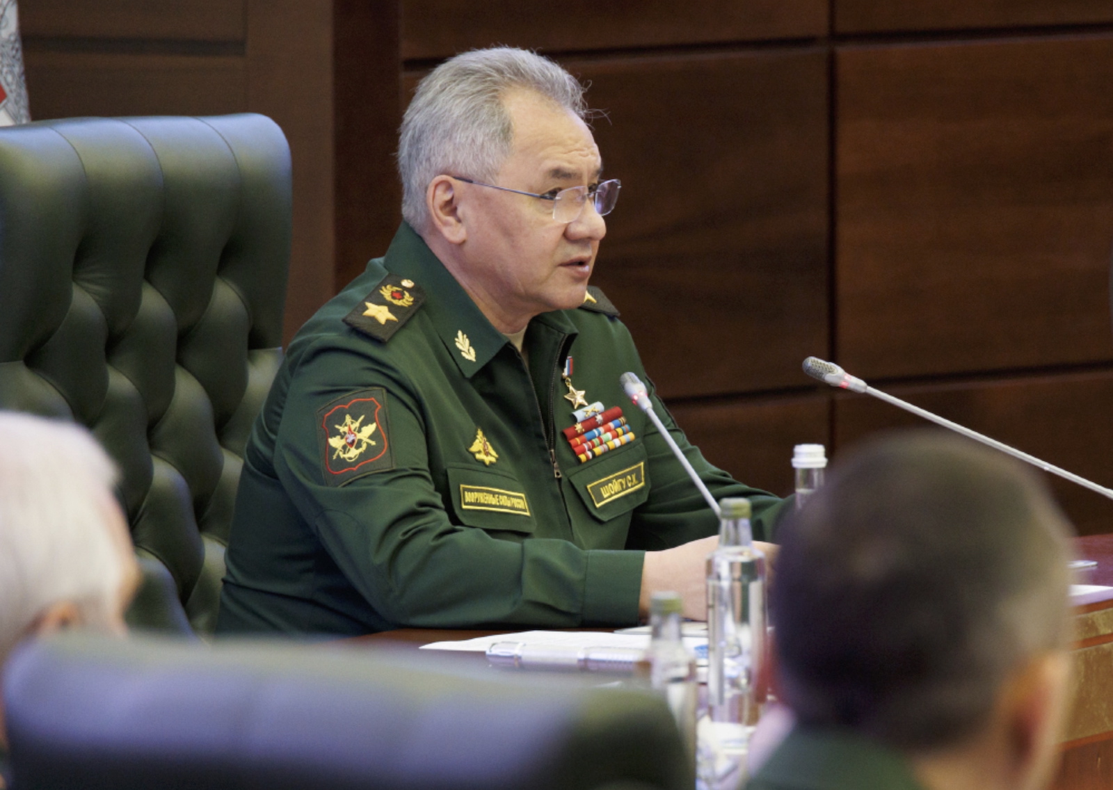 epa10791785 A handout photo made available by the Russian Defence Ministryâ€™s press-service shows Russian Defence Minister General Sergei Shoigu addressing the meeting of the Collegium of the Russian Defense Ministry in Moscow, Russia, 09 August 2023. According to Shoigu, since February 2022, Western countries have provided Ukraine with hundreds of tanks, more than 4,000 combat armored vehicles, over 1,100 field artillery pieces, as well as dozens of modern Western-made multiple rocket launchers and anti-aircraft missile systems.  EPA/RUSSIAN DEFENCE MINISTRY PRESS SERVICE/HANDOUT HANDOUT HANDOUT EDITORIAL USE ONLY/NO SALES HANDOUT EDITORIAL USE ONLY/NO SALES