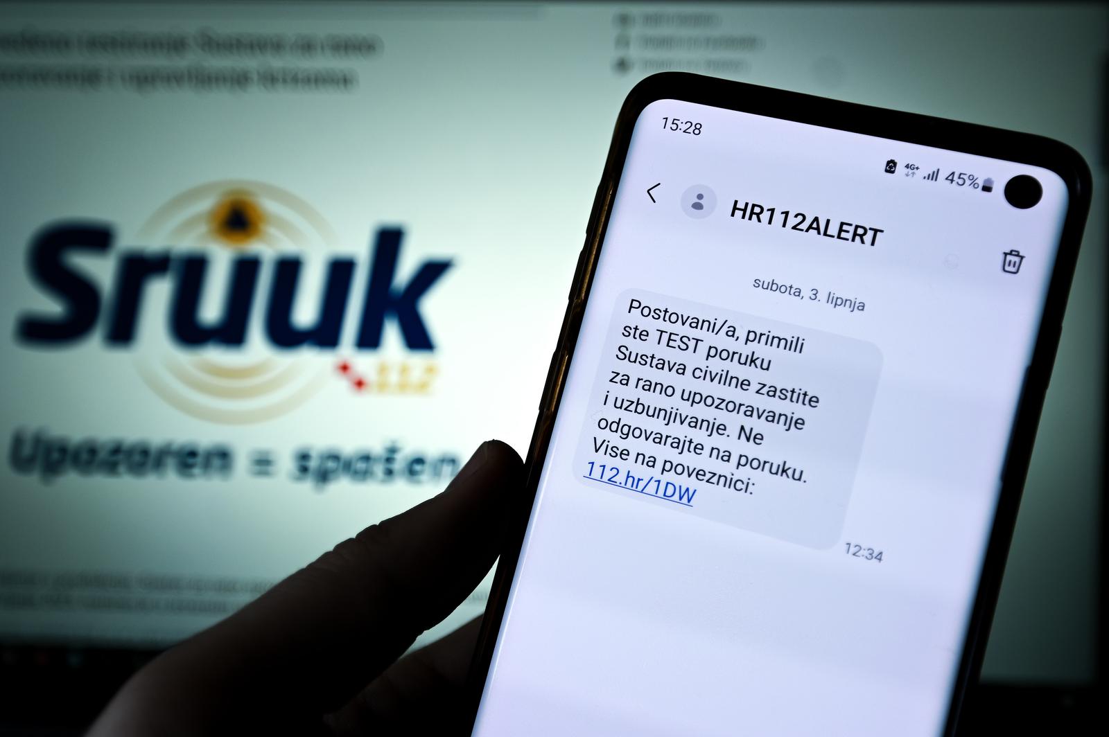 3.6.2023., Zagreb - Prva poruka upozorenja - Uvođenje novog Sustava za rano upozoravanje i upravljanje krizama (SRUUK)
 Photo: Zoe Sarlija/PIXSELL
