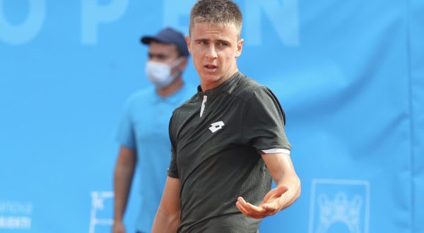 03.10.2020., Split - Drugi polufinalni mec Challenger 80 tour Split Open teniskog turnira izmedju Duje Ajdukovica i Francisca Cerundola. Duje Ajdukovic Photo: Ivo Cagalj/PIXSELL