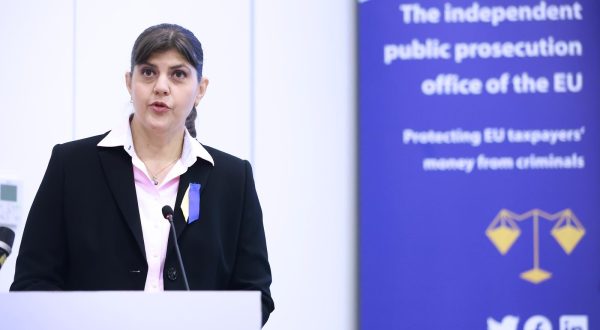 04.11.2022., Zagreb - Kuca Europe. Europska javna tuziteljica Laura Codruta Kovesi odrzala je konferenciju za medije. Photo: Sanjin Strukic/PIXSELL