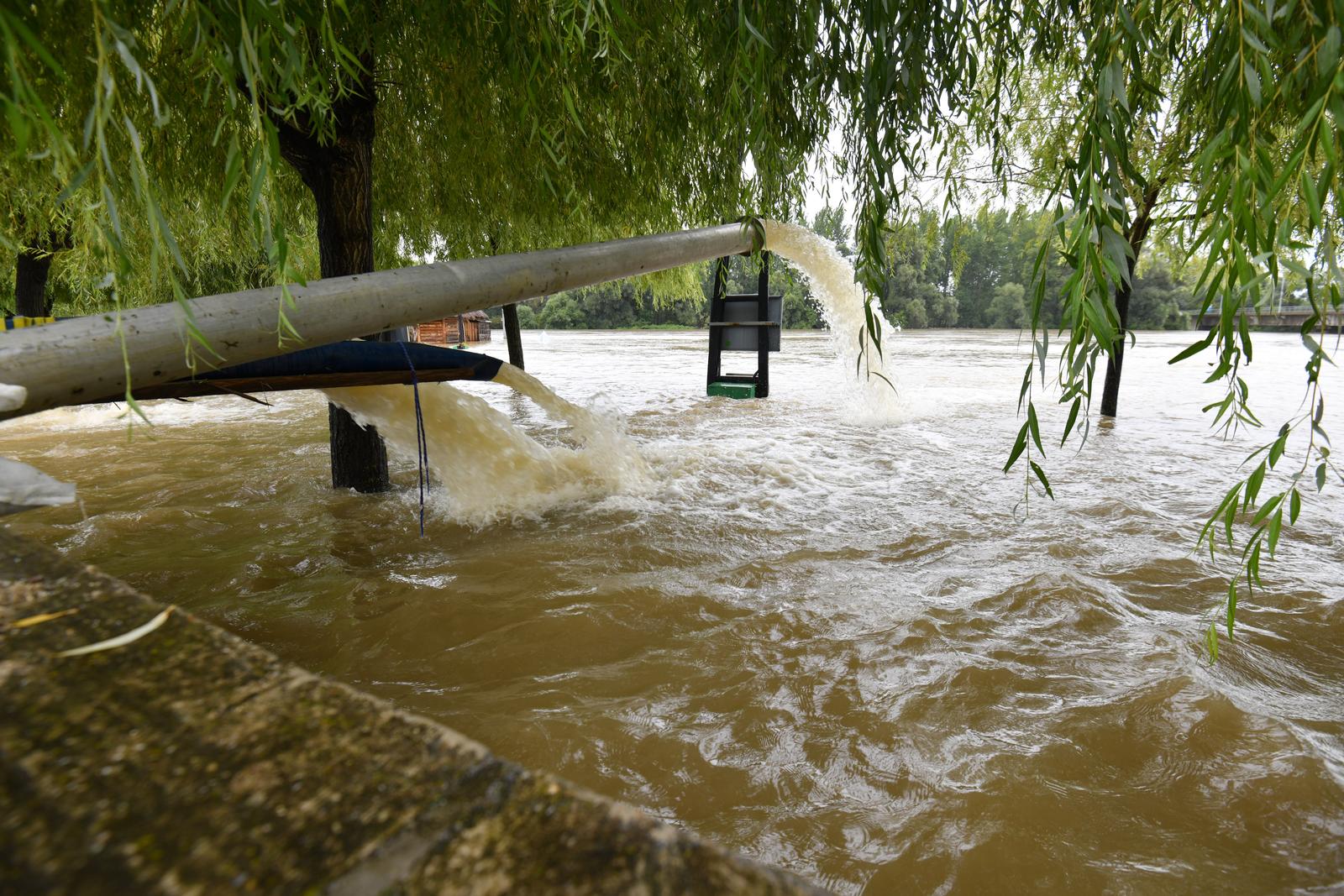 06.08.2023., Mursko Sredisce - Rijeka Mura rekordan vodostaj od 537 centimetara. Photo: Vjeran Zganec Rogulja/PIXSELL