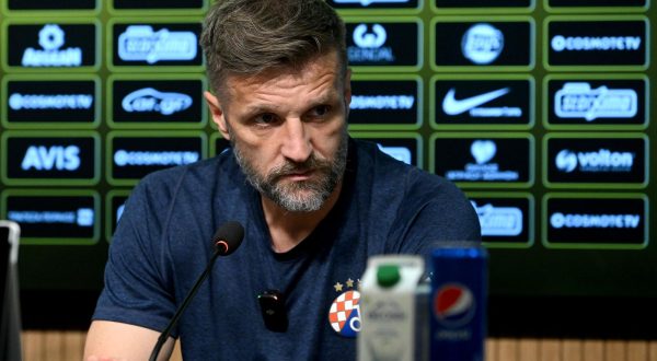 07.08.2023., Atena, Grcka - Trener Dinama Igor Biscan na konferenciji za medije na stadionu OPAP Arena uoci sutrasnje utakmice 3. pretkola UEFA Lige prvaka protiv AEK-a. Photo: Marko Lukunic/PIXSELL
