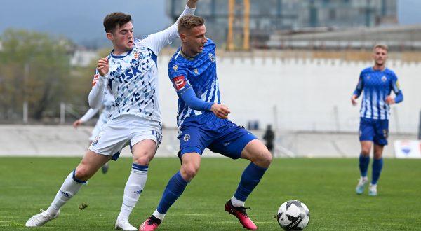 08.04.2023., stadion u Kranjcevicevoj ulici, Zagreb - SuperSport HNL, 28. kolo, NK Lokomotiva - GNK Dinamo. Martin Baturina, Luka Stojkovic Photo: Marko Lukunic/PIXSELL