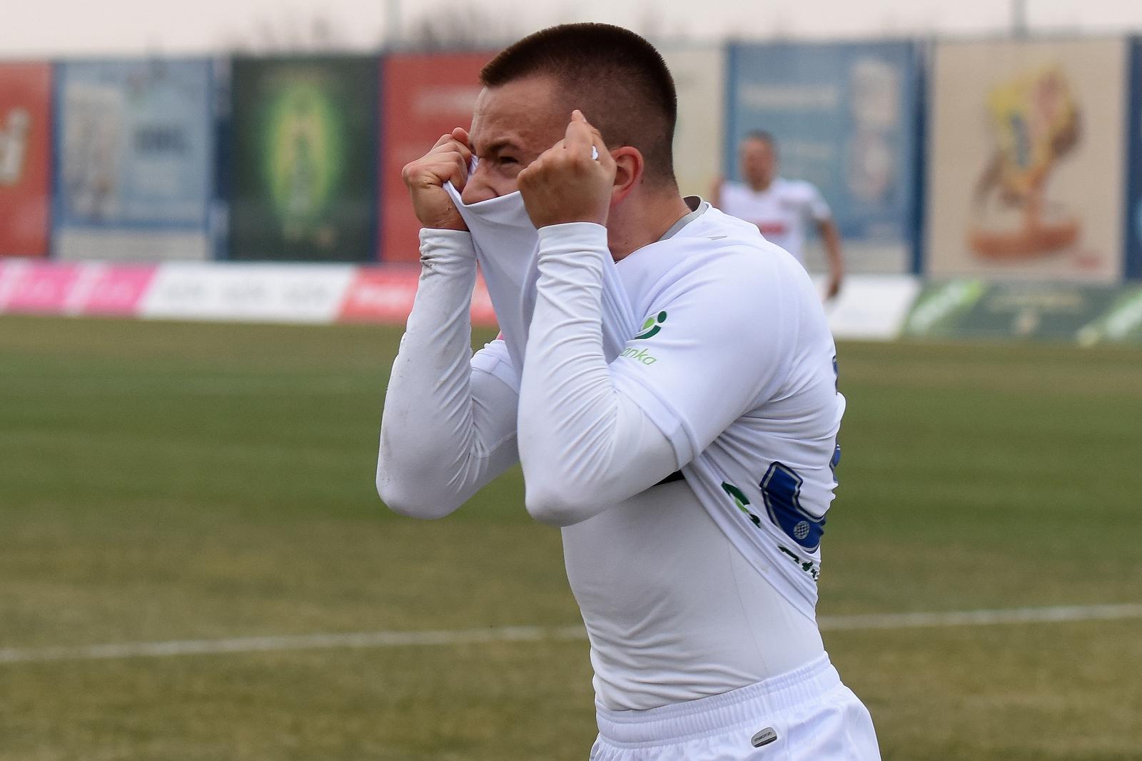 09.03.2019., Gradski stadion Ivan Kusek Apas, Koprivnica- Hrvatski Telekom Prva liga, 24. kolo, NK Slaven Belupo - HNK Hajduk Split. Fran Tudor "n"nPhoto: Vjeran Zganec Rogulja/PIXSELL