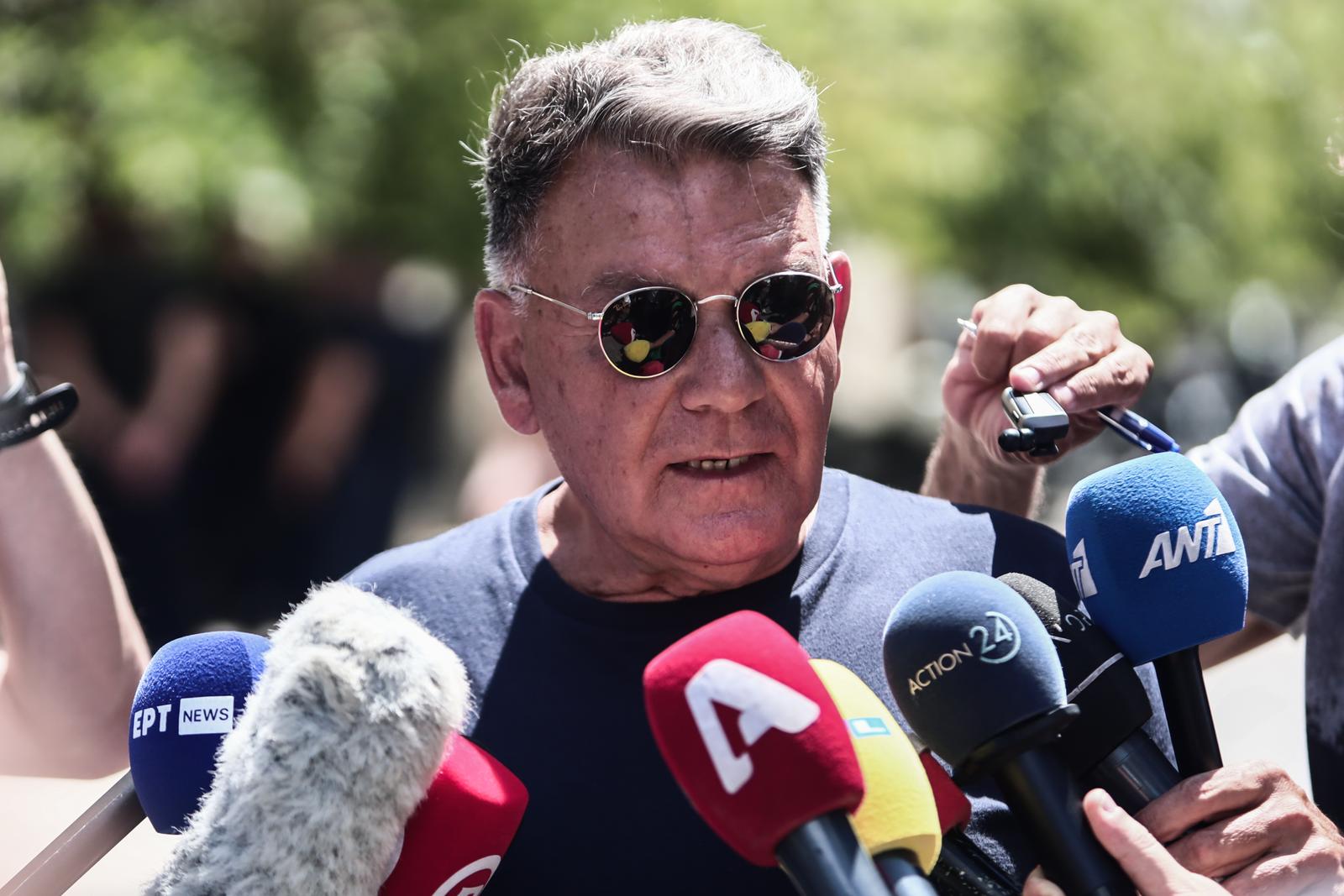 09.08.2023., Atena, Grcka - Svih 94 uhicenih osoba koje je grcka policija privela nakon navijackih nereda uoci utakmice 3. pretkola kvalifikacija Lige prvaka izmedju AEK-a i Dinama odvedeni su pred tuzitelja. Odvjetnik Alexis Kougias. Photo: KOSTAS TZOUMAS/EUROKINISSI/PIXSELL