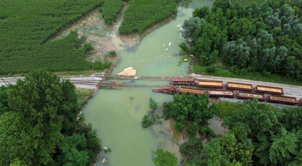 09.08.2023., Djelekovec - Pogled iz zraka na posljedice poplave u jezeru Soderica u koje se ulila rijeka Drava. Photo: Luka Stanzl/PIXSELL