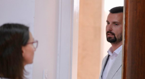 10.07.2023.,Split-Stop nasilju nad duznosnicima i sluzbenicima koji uvode red porucili su na konferenciji za medije gradonacelnik Splita Ivica Puljak, zamjenik gradonacelnika Bojan Ivosevic i procelnica Upravnog odjela za gradsku imovinu Maja Derek Photo: Ivo Cagalj/PIXSELL