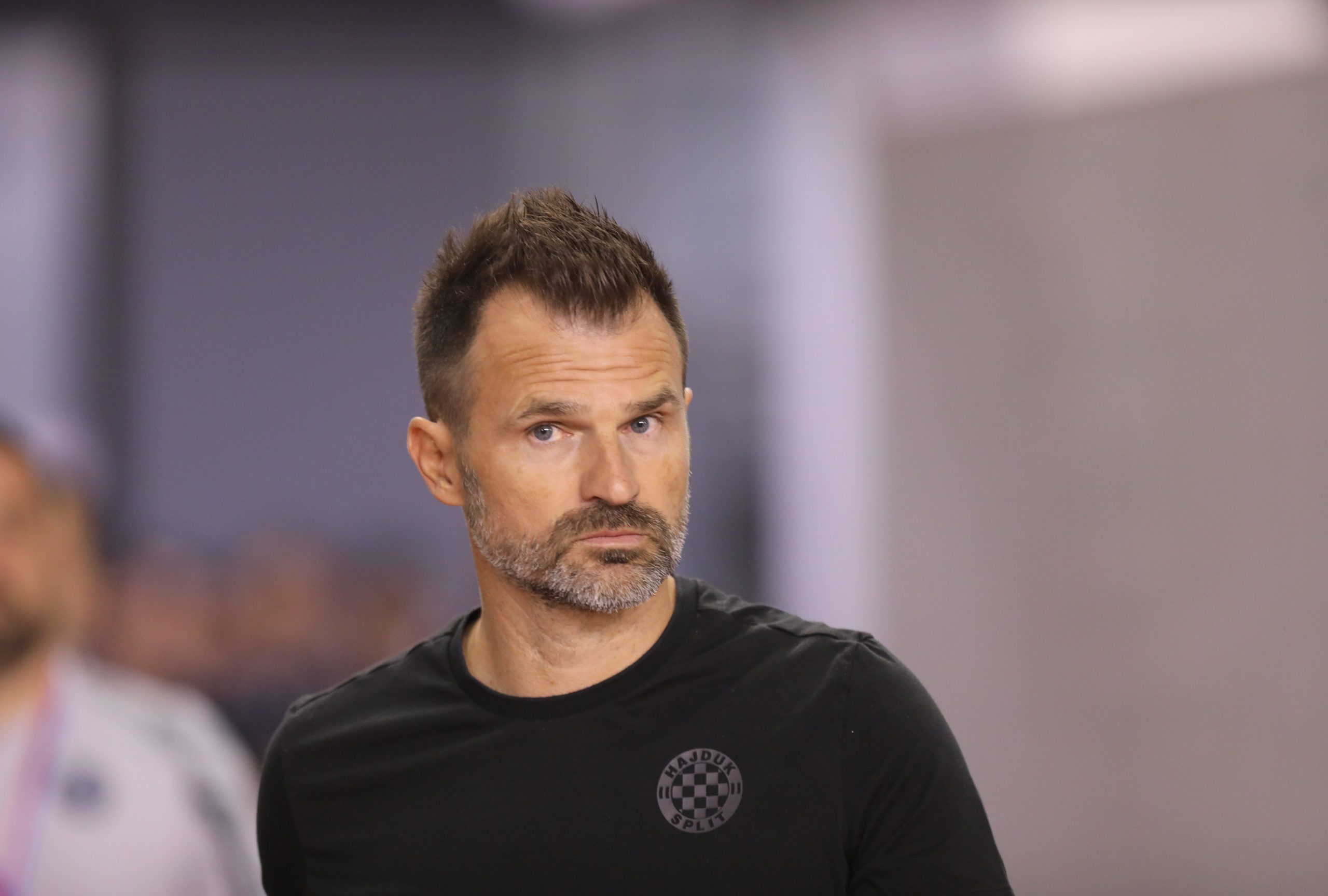 10.08.2023., stadion Poljud, Split - Prva utakmica 3. pretkola UEFA Konferencijske lige, HNK Hajduk - PAOK. Trener Hajduka Ivan Leko Photo: Ivo Cagalj/PIXSELL