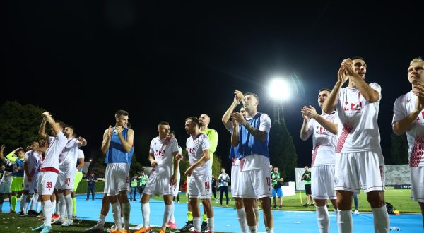 10.08.2023., Mostar, Bosna i Hercegovina - Prva utakmica treceg pretkola Europske lige izmedju HSK Zrinjski i Breidablik. Photo: Denis Kapetanovic/PIXSELL