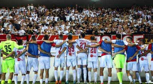 10.08.2023., Mostar, Bosna i Hercegovina - Prva utakmica treceg pretkola Europske lige izmedju HSK Zrinjski i Breidablik. Photo: Denis Kapetanovic/PIXSELL