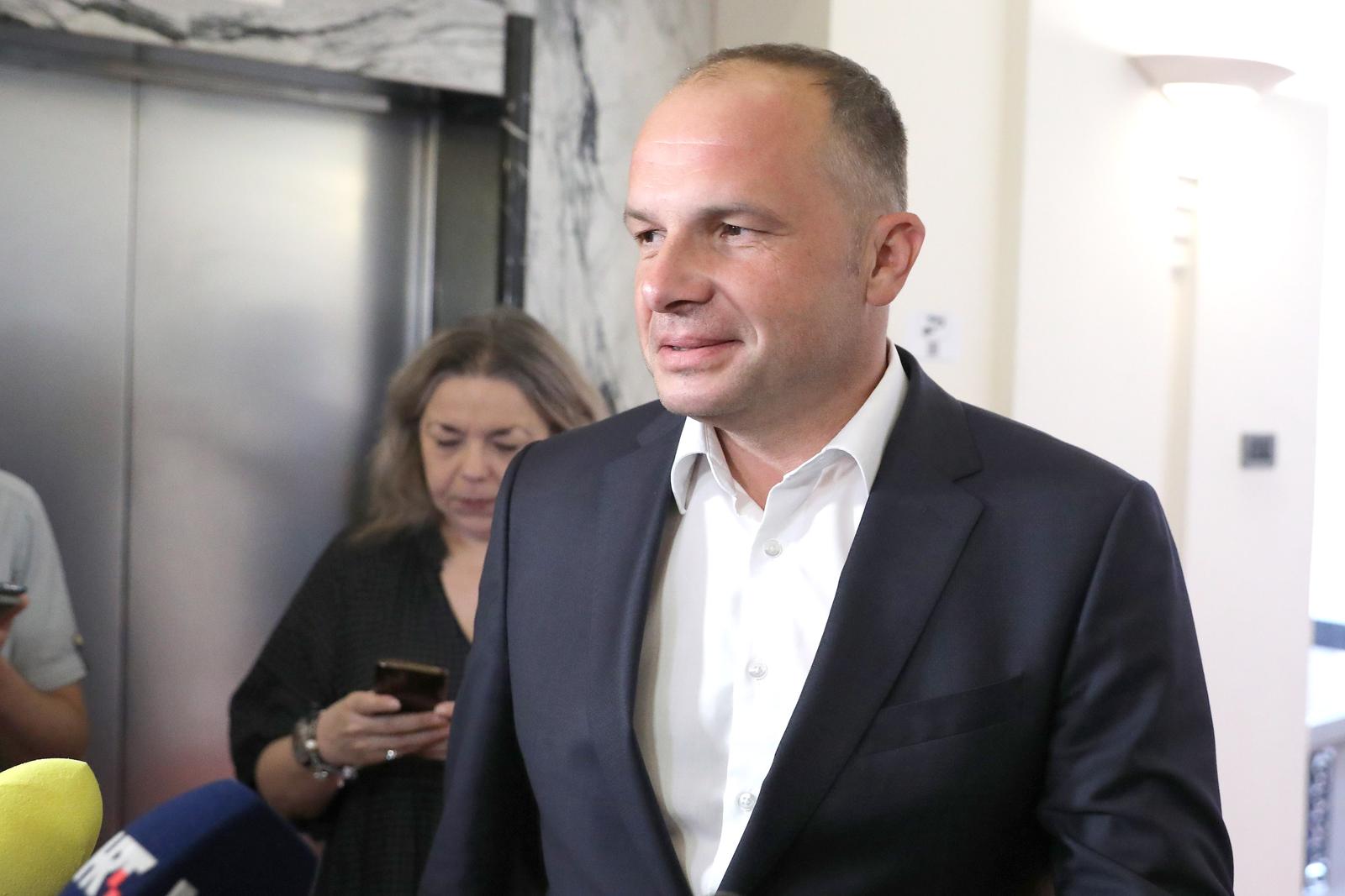 11.07.2023., Zagreb - Na konferenciji za medije odrzanoj u Saboru o politickim aktualnostima govorio je pSinisa Hajdas Doncic. Photo: Patrik Macek/PIXSELL