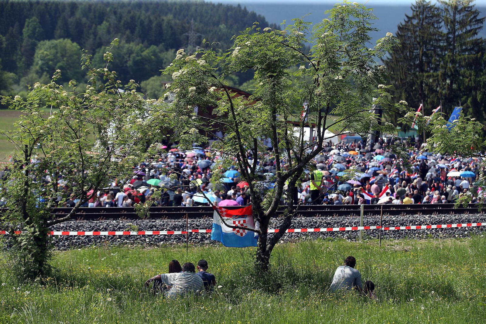 12.05.2018., Bleiburg, Austrija - Sredisnja komemoracija u povodu 73. godisnjice bleiburske tragedije i kriznog puta hrvatskog naroda. rPhoto: Goran Stanzl/PIXSELL