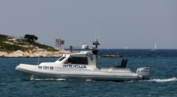 12.07.2023., Tribunj - Pomorska policija u ophodnji kod Tribunja.  Photo: Hrvoje Jelavic/PIXSELL