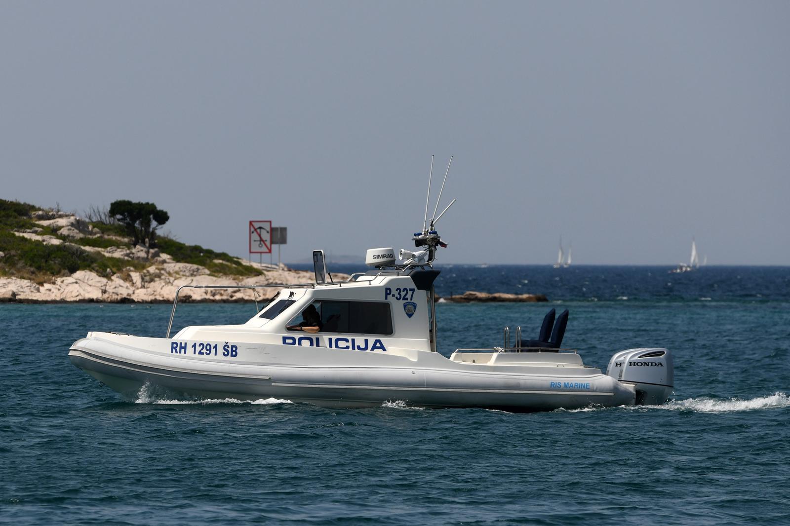 12.07.2023., Tribunj - Pomorska policija u ophodnji kod Tribunja.  Photo: Hrvoje Jelavic/PIXSELL