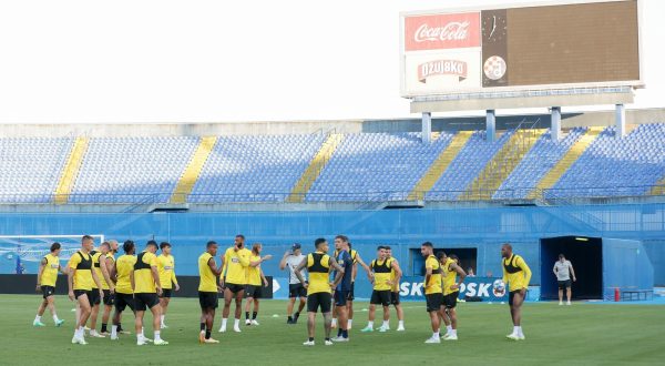 14.08.2023., stadion Maksimir, Zagreb - Trening nogometasa AEK Atena FC uoci utakmice 3. pretkola UEFA Lige prvaka protiv GNK Dinama.  Photo: Luka Stanzl/PIXSELL