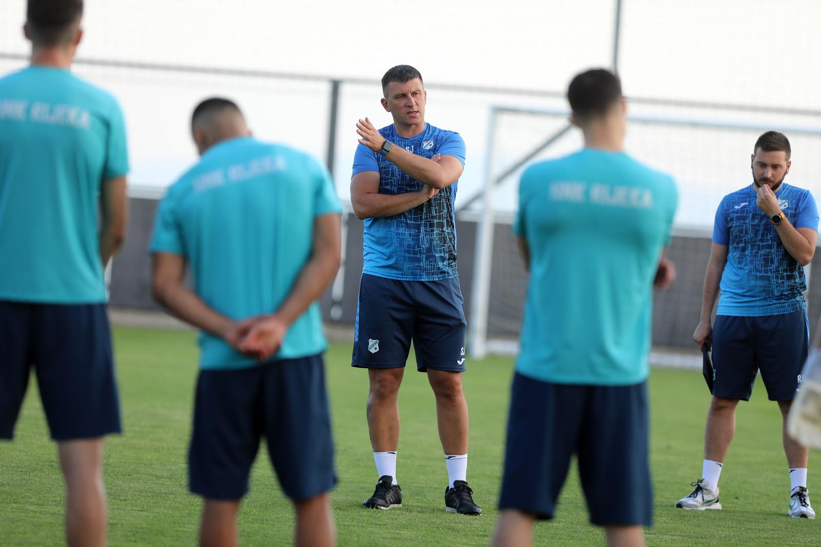 16.08.2023., Rijeka - Trening nogometasa HNK Rijeke na pomocnom terenu stadiona na Rujevici uoci utakmice 3. pretkola Konferencijske lige izmedju HNK Rijeke i  B36 Torshavna.  Photo: Goran Kovacic/PIXSELL