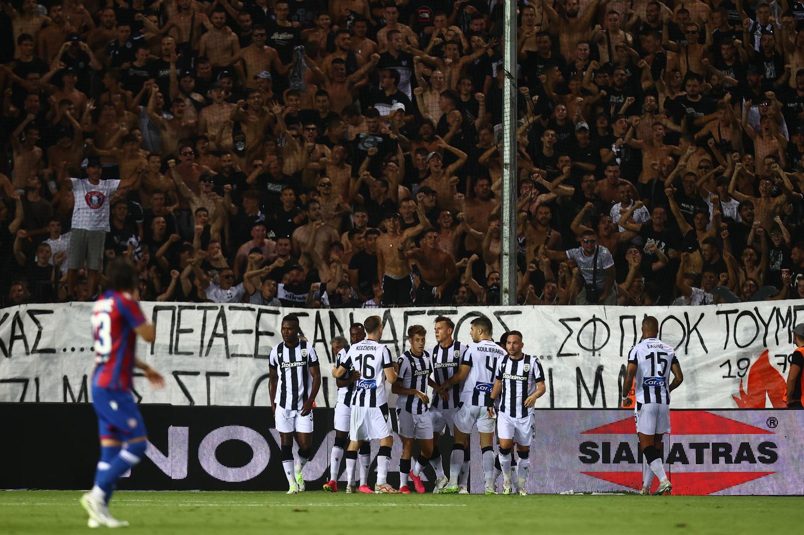 17.08.2023., Solun, Grcka - Uzvratni susret 3. pretkola UEFA Konferencijske lige, PAOK - Hajduk. Photo: RAFAIL GEORGIADES / EUROKINISS/PIXSELL