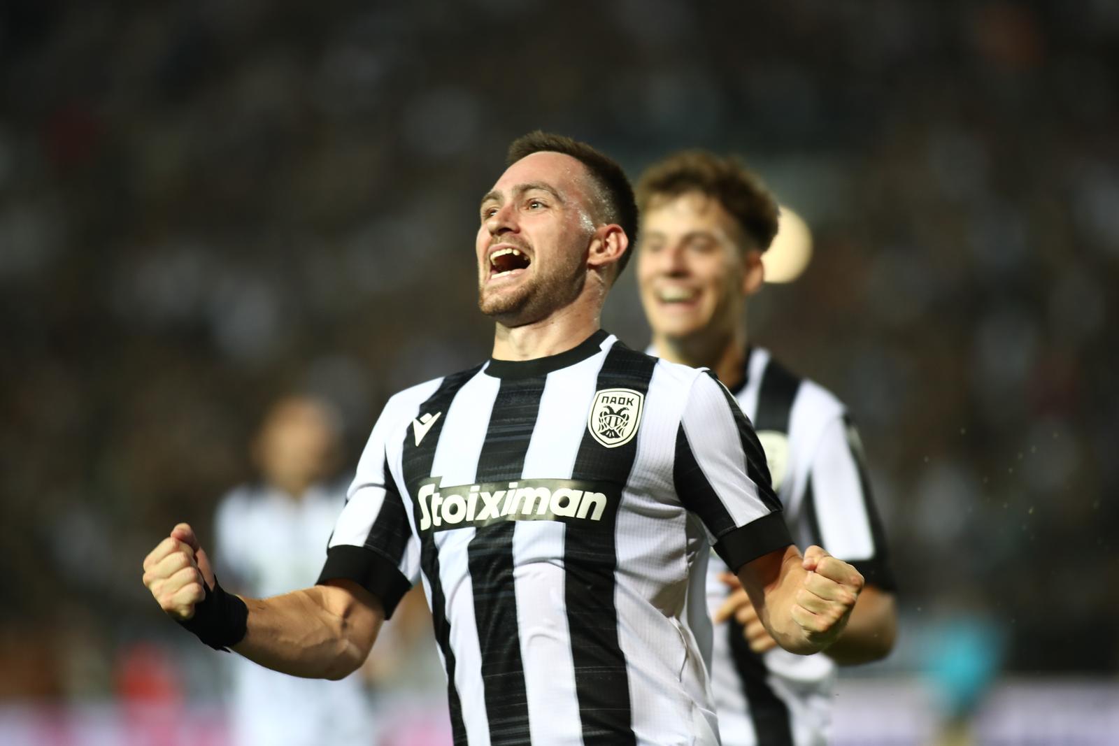17.08.2023., Solun, Grcka - Uzvratni susret 3. pretkola UEFA Konferencijske lige, PAOK - Hajduk. Andrija Zivkovic. Photo: VASILIS VERVERIDES/MOTION TEAM/PIXSELL