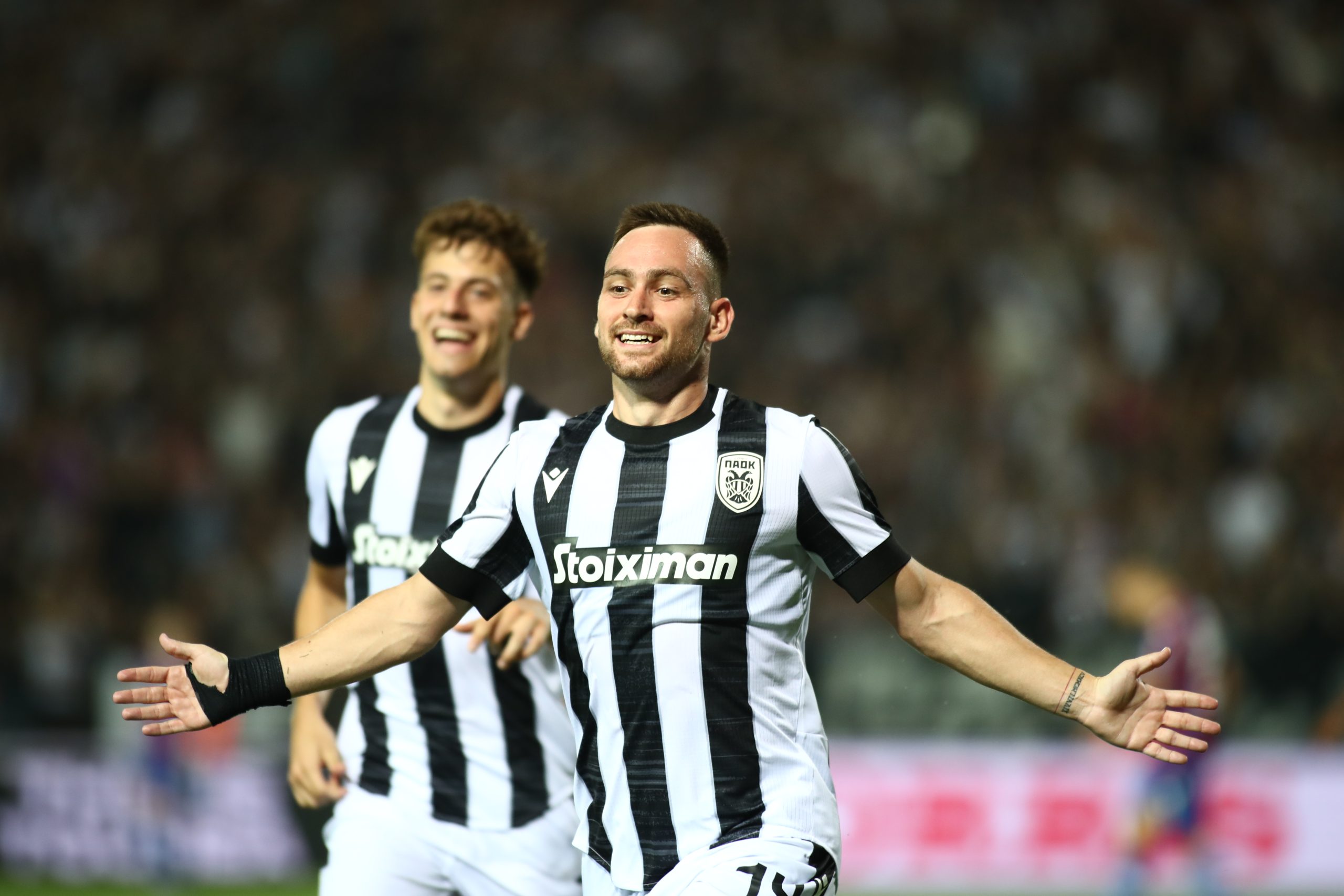 17.08.2023., Solun, Grcka - Uzvratni susret 3. pretkola UEFA Konferencijske lige, PAOK - Hajduk. Andrija Zivkovic. Photo: VASILIS VERVERIDES/MOTION TEAM/PIXSELL