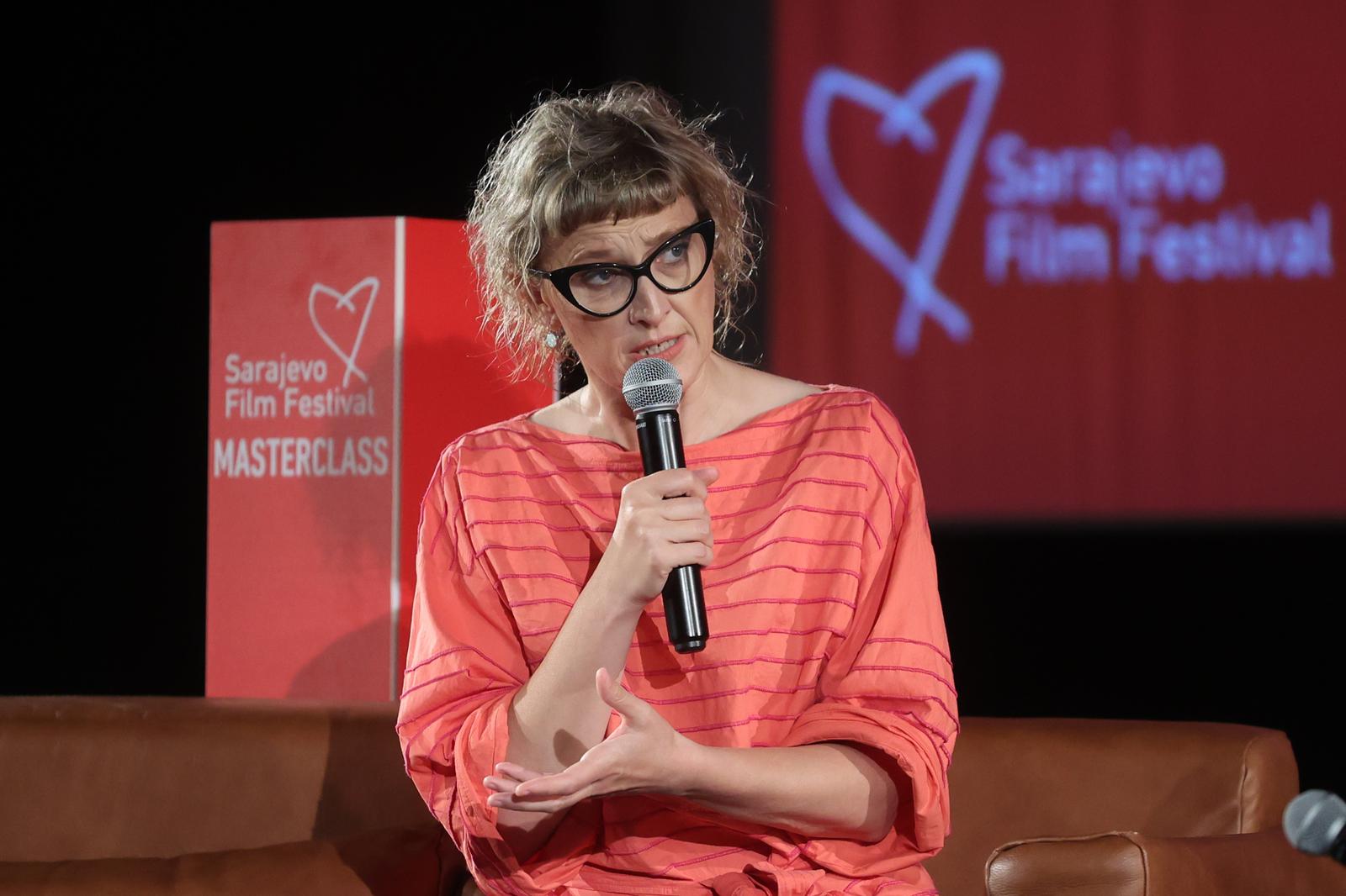 18.08.2022., Sarajevo, Bosna i Hercegovina - Jasmila Zbanic odrzala je masterclass u sklopu 28. Sarajevo Film Festivala. Photo: Armin Durgut/PIXSELL