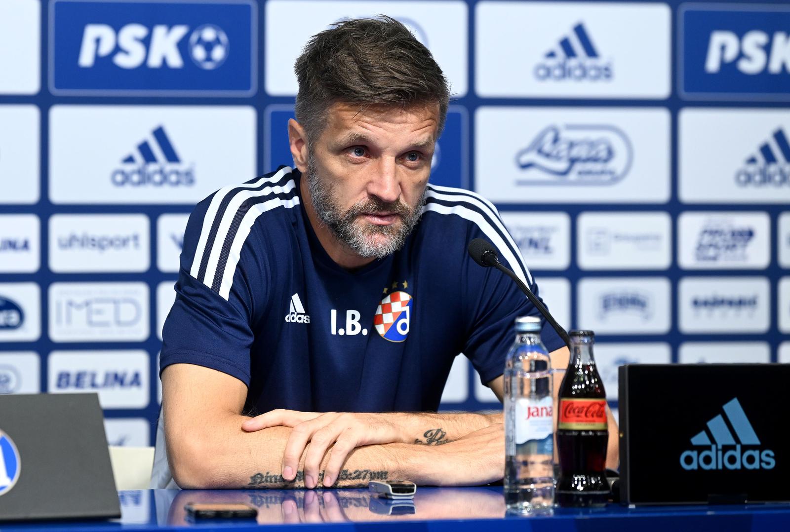 18.08.2023., Zagreb - Igor Biscan odrzao konferenciju za medije prije puta u Atenu na uzvratnu utakmicu 3. pretkola Lige prvaka protiv AEK-a. Photo: Marko Lukunic/PIXSELL