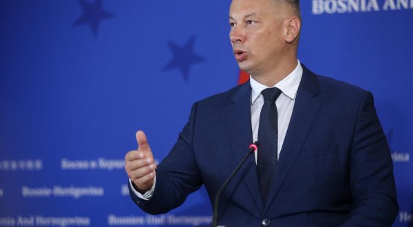 19.07.2023., Sarajevo, Bosna i Hercegovina - Konferencija za medije nakon sastanka ministra sigurnosti BiH Nenada Nesica i ministra unutrasnjih poslova Crne Gore Filipa Adzica. Photo: Armin Durgut/PIXSELL