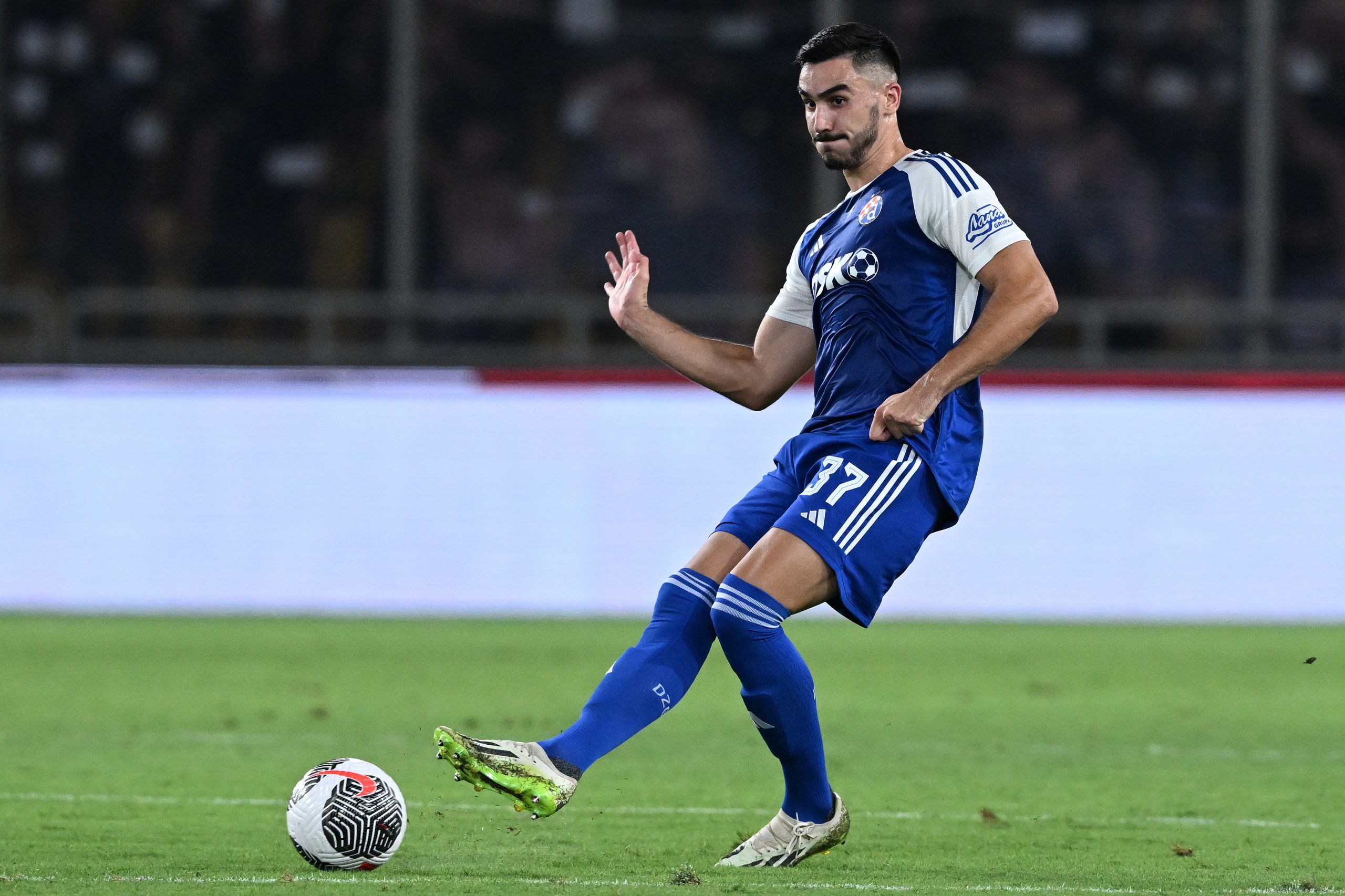 19.08.2023., Atena, Grcka - Utakmica 3. pretkola UEFA Lige prvaka, AEK - GNK Dinamo. Josip Sutalo Photo: Marko Lukunic/PIXSELL
