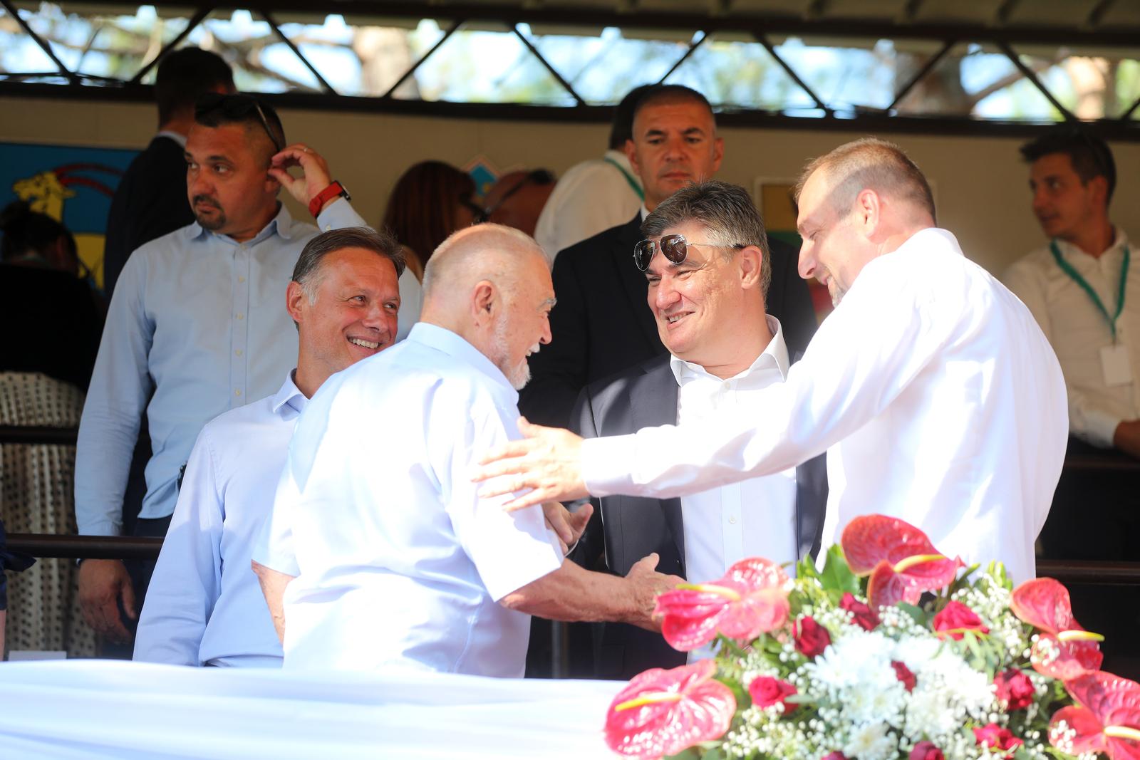 20.08.2023., Barban - Utrka na prstenac. Nazocili su predsjednik RH Zoran Milanovic, predsjednik sabora RH Gordan jandrokovic, ministrica Nikolina Brnjac, bivsi predsjednik Stjepan Mesic. Photo: Goran Kovacic/PIXSELL
