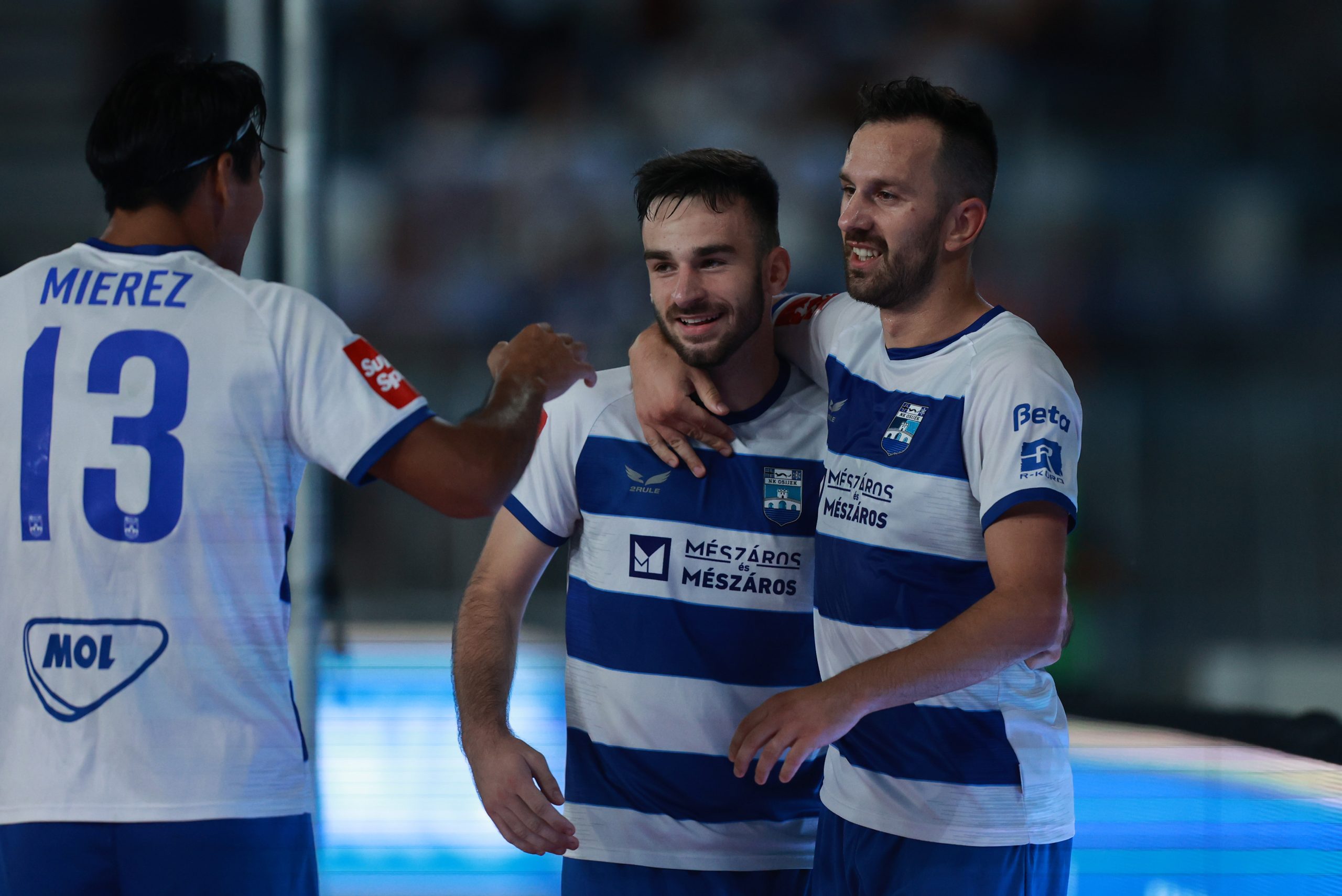 20.08.2022., Osijek - Stadion Opus Arena , 5 kolo SuperSport HNL, NK Osijek - HNK Gorica,Slavlje nogometasa NK Osijeka nakon postignutog gola Mije Caktasa, Photo: Davor Javorovic/PIXSELL