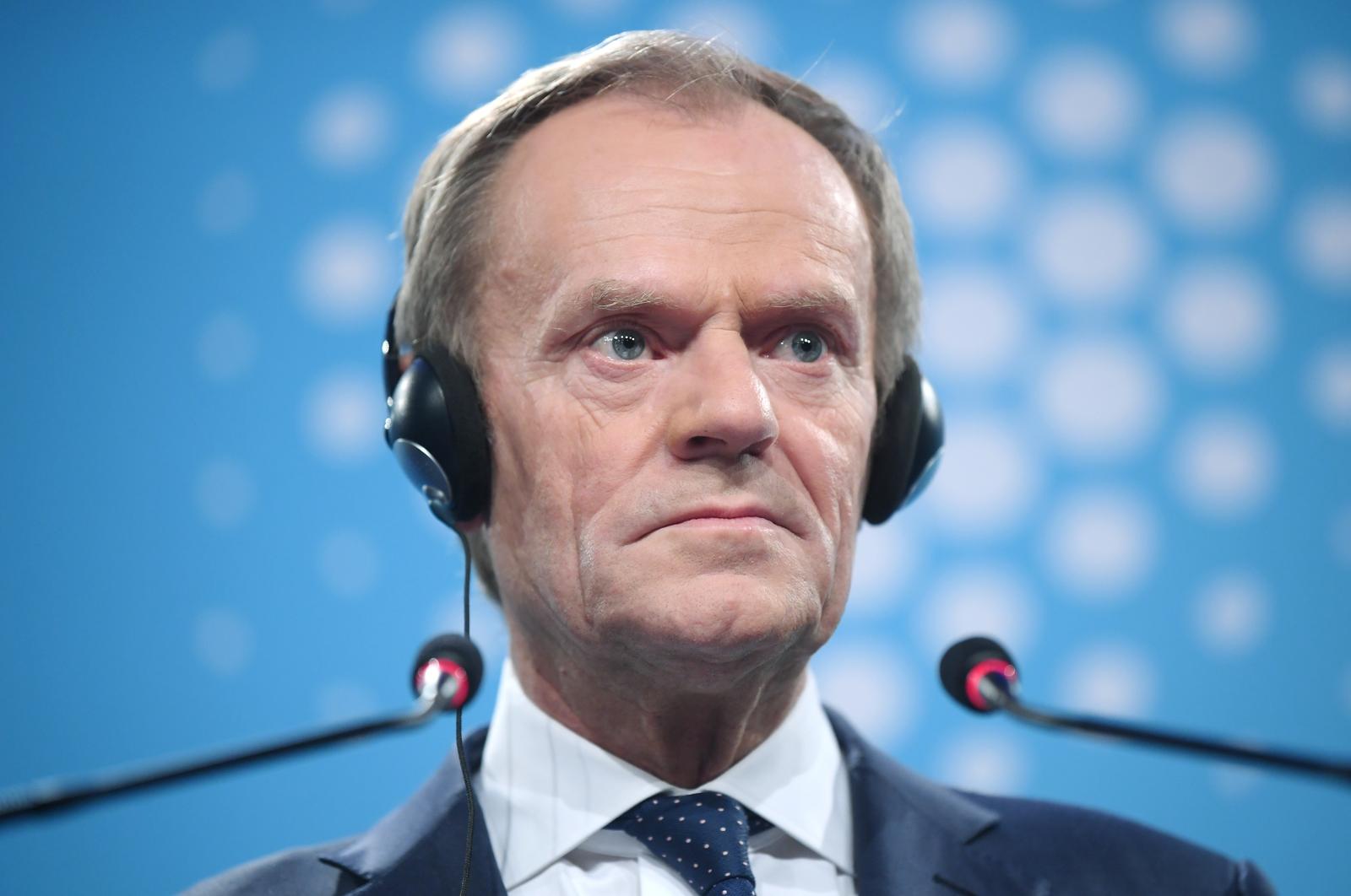 21.11.2019., Zagreb - Drugi dan dvodnevnog 24. izbornog kongresa Europske pucke stranke (EPP) u zagrebackoj Areni. Vise od 2000 sudionika iz 40 zemalja tijekom kongresa izabrat ce novo vodstvo Europske pucke stranke. Konferencija za medije starog i novog sefa stranke, Donald Tustk, Joseph Daul.r"nPhoto: Marko Lukunic/PIXSELL