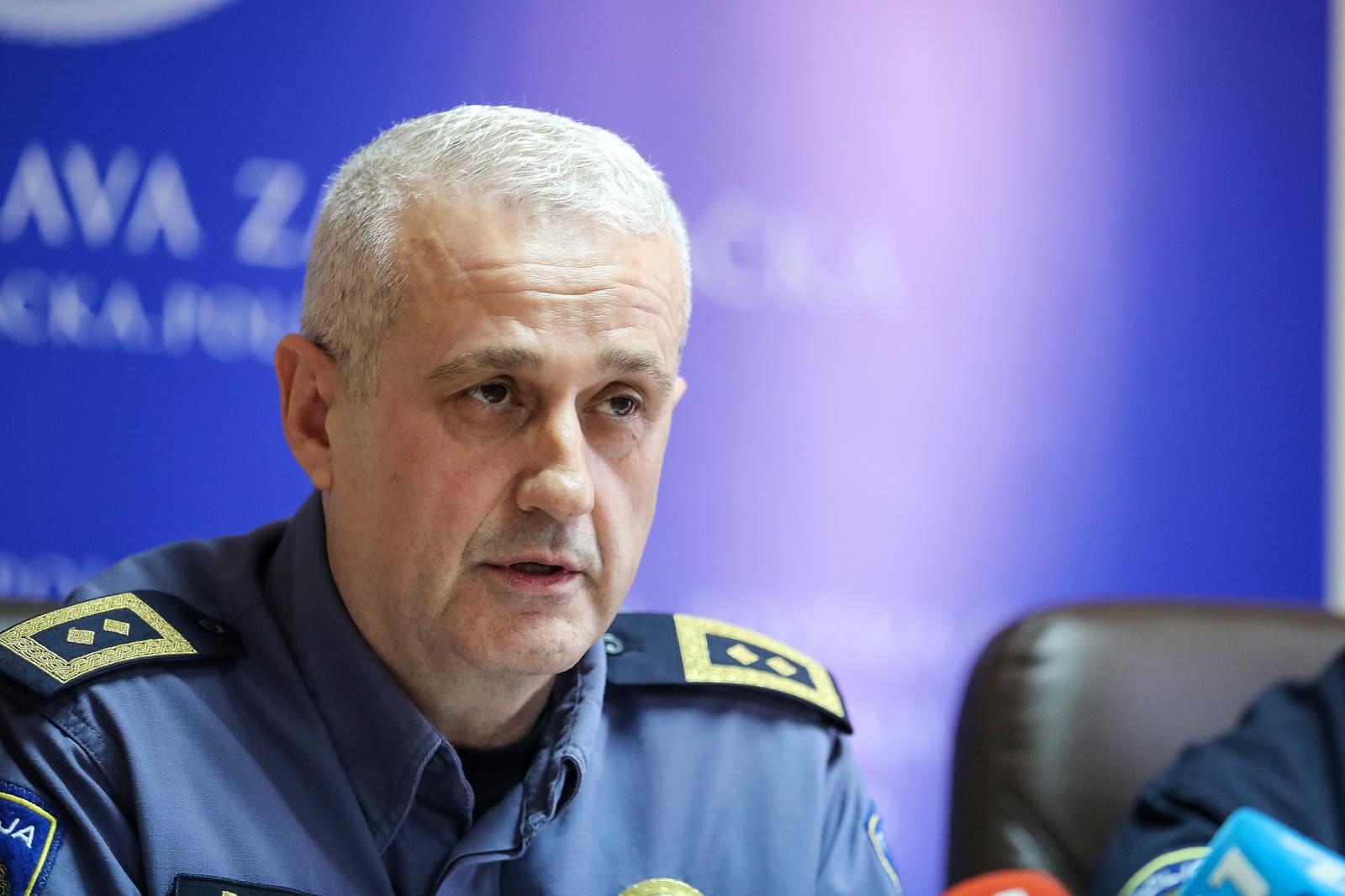 22.05.2022., Zagreb - Izvanredna tematska konferencija za medije povodom postupanja policije tijekom organizirane preprate navijaca i navijackih nereda na benzinskoj postaji Desinec. Marko Rasic, nacelnik Policijske uprave zagrebacke. Photo: Luka Stanzl/PIXSELL