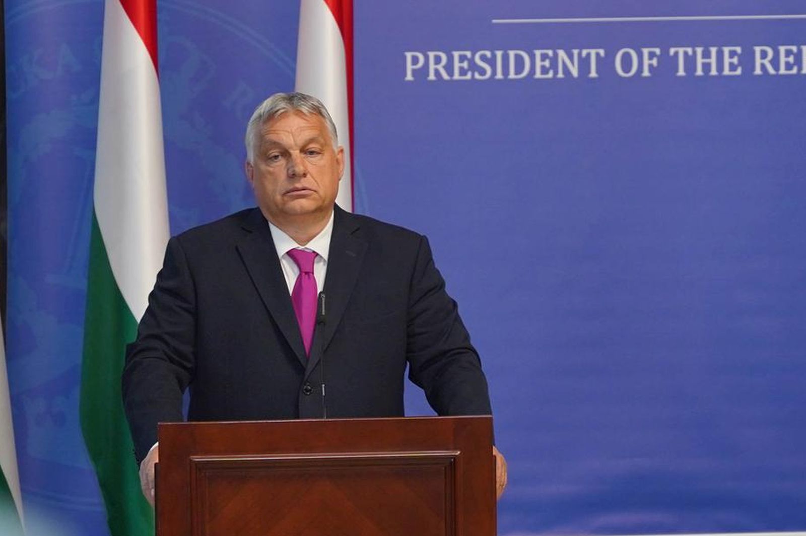 22.06.2023., Administrativni centar Vlade RS, Banjaluka (BiH) – Premijer Republike Srpske Radovan Viskovic i madjarski ministar vanjskih poslova Peter Sijarto (Peter Sziarto) potpisali su danas u Banjaluci Zajednicku izjavu o suradnji Republike Srpske i Vlade Madjarske. Nakon potpisivanja izjave, odrzana je pres konferencija na kojoj su se obratili Milorad Dodik, predsjednik RS, i Viktor Orban, premijer Madjarske.  Photo: Dejan Rakita/PIXSELL