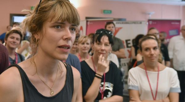 22.07.2017., Pula - Konferencija za mediju na kojoj su objavljene nagrade 64. Pulskog filmskog festivala.  Ekipa filma Ne gledaj mi u pijat redateljica Hana  Jursic"nPhoto: Dusko Marusic/Pixsell