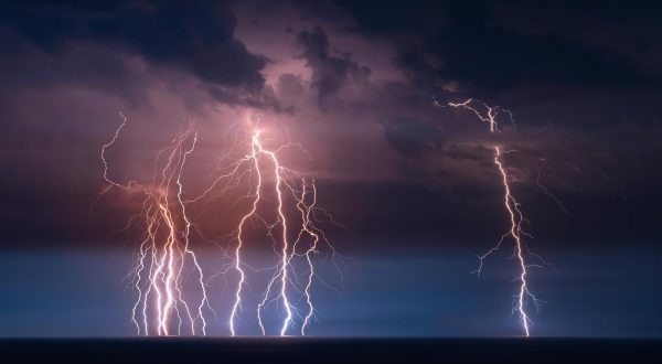 21.09.2020., Zadar - Munje parale nebo nad gradom i morem. Photo: Bruno Fantulin/PIXSELL