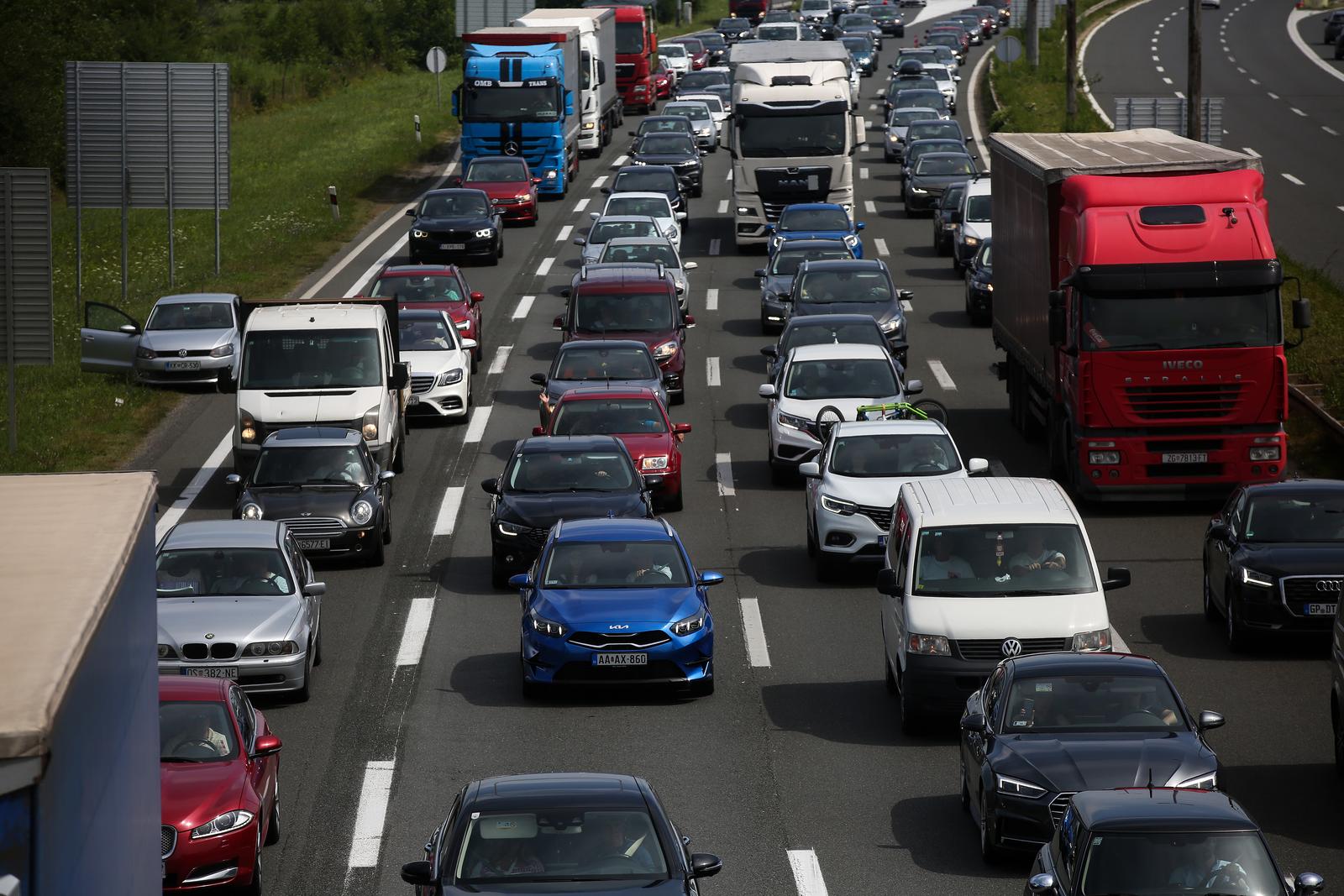 24.07.2023., Zagreb - Velike  guzve na NP Lucko i zagrebackoj obilaznici u smjeru mora Photo: Zeljko Hladika/PIXSELL