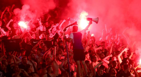 27.08.2023., stadion Maksimir, Zagreb - SuperSport HNL, 06. kolo, GNK Dinamo - HNK Rijeka. Navijaci Dinama, Bad Blue Boysi Photo: Igor Kralj/PIXSELL