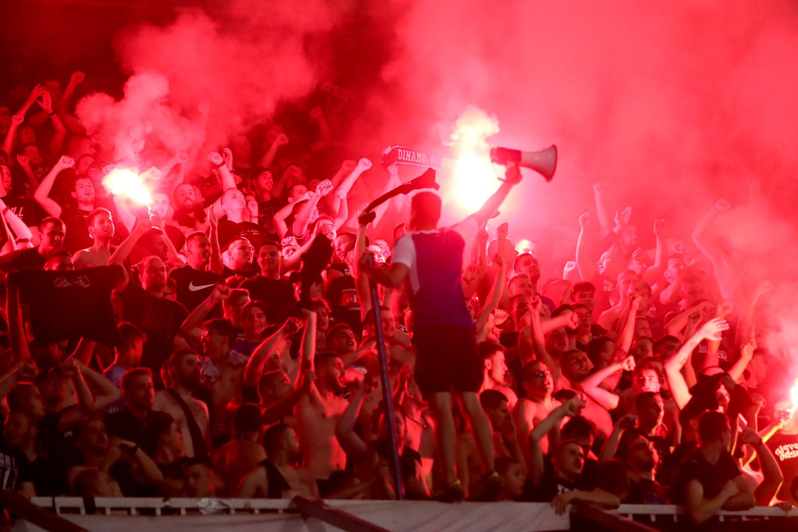 27.08.2023., stadion Maksimir, Zagreb - SuperSport HNL, 06. kolo, GNK Dinamo - HNK Rijeka. Navijaci Dinama, Bad Blue Boysi Photo: Igor Kralj/PIXSELL
