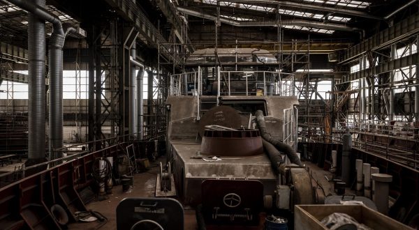 27.03.2023., Split - Obisli smo proizvodne hale brodogradilista Brodosplit ciji je racun prosloga tjedna deblokiran nakon uplate od 23,8 milijuna eura te je tako izbjegnut stecaj. Photo: Milan Sabic/PIXSELL