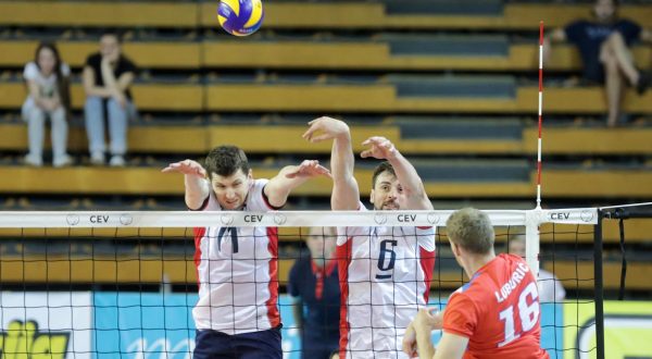 28.05.2017., dom odbojke Bojan Stranic, Zagreb - Europske kvalifikacije odbojkasa za Svjetsko prvenstvo 2018., 5. kolo skupine E, Hrvatska - Srbija. Ivan Raic, Drazen Luburic. "nPhoto: Luka Stanzl/PIXSELL