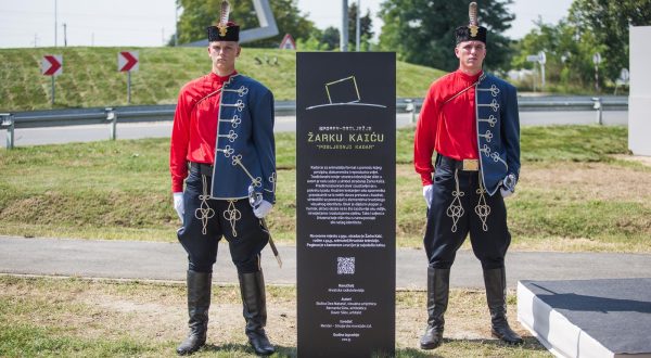 28.08.2019., Osijek - Predsjednik Vlade Andrej Plenkovic sudjelovao je na otkrivanju spomenika HRT-ovu snimatelju Zarku Kaicu.r Photo: Davor Javorovic/PIXSELL