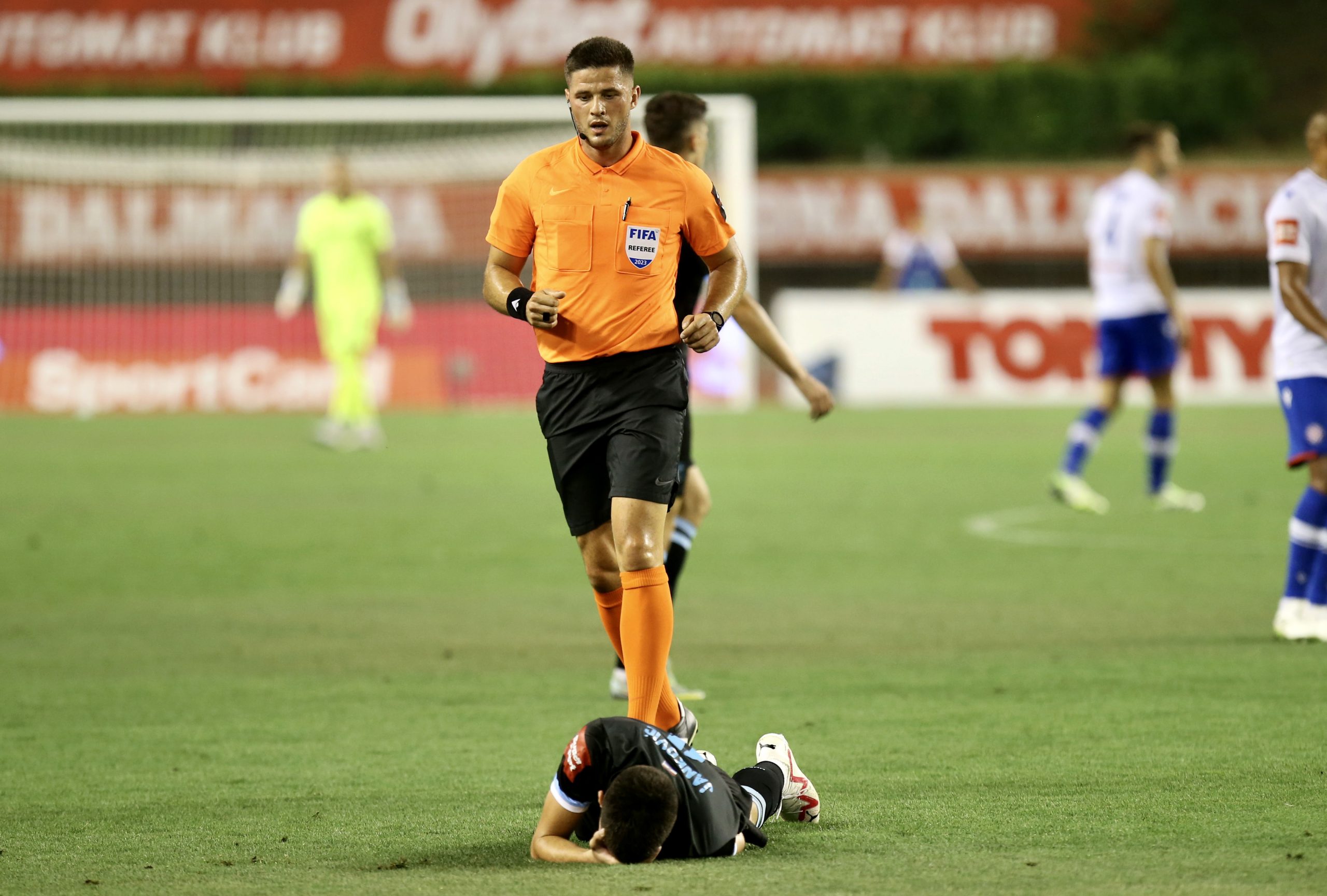 30.07.2023., Split - SuperSport HNL, 02. kolo, HNK Hajduk - HNK Rijeka. sudac Patrik Kolaric Photo: Ivo Cagalj/PIXSELL