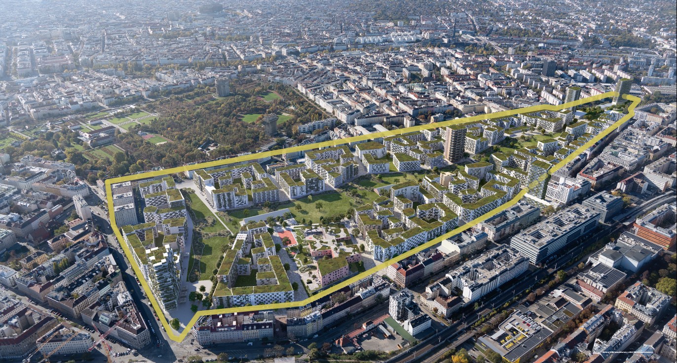 Klimafitte Stadtentwicklung auf ehemaligem Bahnhofsareal – künftiges Zuhause für 16.000 Menschen – 10 ha grüne Mitte, neue Bim-Linie 12 und Highline-Park – Öffentliche Auflage startet am 21.9.