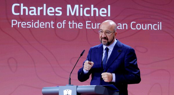 Bled, 28.08.2023. - Međunarodna konferencija Bledski strateški forum 2023. Na fotografiji otvorenje Foruma, Charles Michel. foto HINA/ Daniel Novakovič/STA/ ml