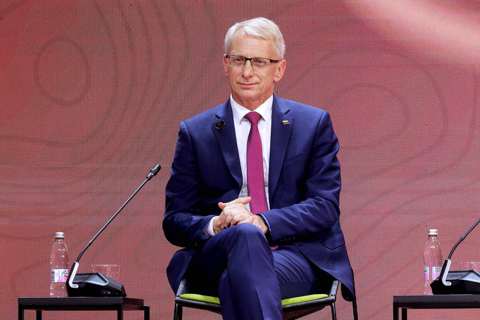 Bled, 28.8.2023.- Panel čelnika jugoistočne Europe u sklopu u sklopu Strateškog foruma u Bledu. Na slici Nikolaj Denkov. 
foto HINA/ STA/ Daniel Novakovič/ ua